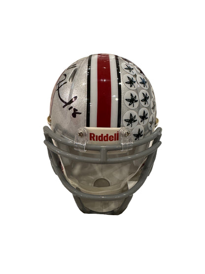 The Ohio State University Buckeyes Will Howard Hand Signed Autographed 2024 National Champions Mini Helmet Signed in Black includes SWAU COA