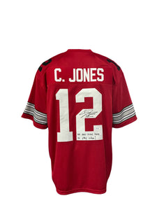 Ohio State Buckeyes Cardale Jones Hand Signed Autographed Custom Red Jersey 5 STAR COA