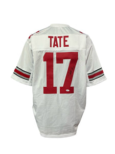 Ohio State Buckeyes Carnell Tate Hand Signed Autographed Custom White Jersey 5 STAR COA