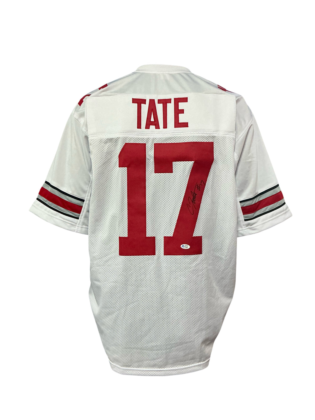 Ohio State Buckeyes Carnell Tate Hand Signed Autographed Custom White Jersey 5 STAR COA