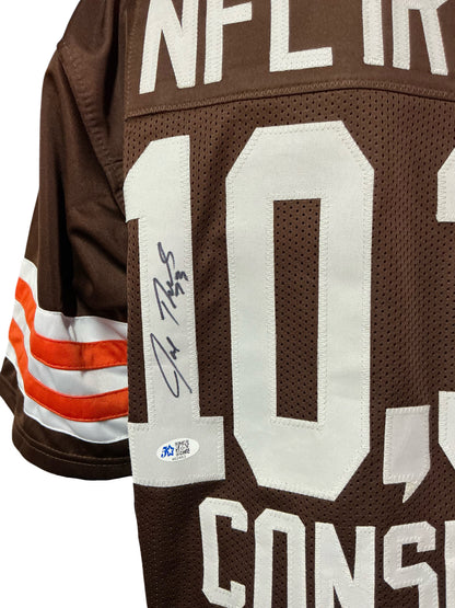 Cleveland Browns Joe Thomas Hand Signed Autographed Custom Brown Jersey 5 STAR COA