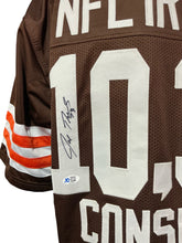 Load image into Gallery viewer, Cleveland Browns Joe Thomas Hand Signed Autographed Custom Brown Jersey 5 STAR COA