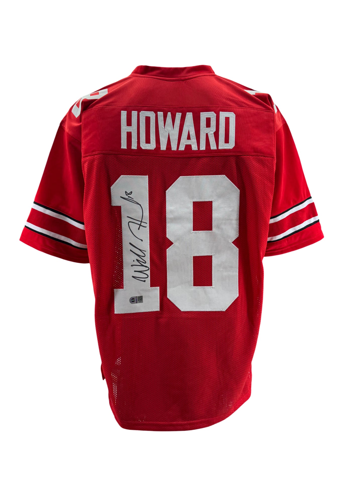 Ohio State Buckeyes Will Howard Hand Signed Autographed Custom Red Jersey Swau COA