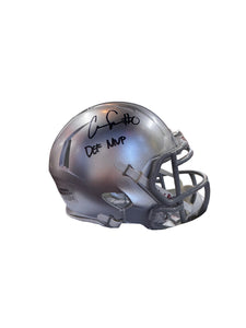 Ohio State Buckeyes Cody Simon Hand Signed Autographed "Def MVP" Inscribed Silver Mini Helmet with COA