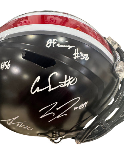 Ohio State Buckeyes Multi Signed Full Size Replica Black Helmet with COA