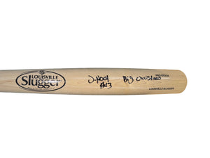 Cleveland Guardians Jhonkensy Noel Hand Signed Autographed with "Big Christmas" Inscription Louisville Slugger Wooden Bat with Five Star COA