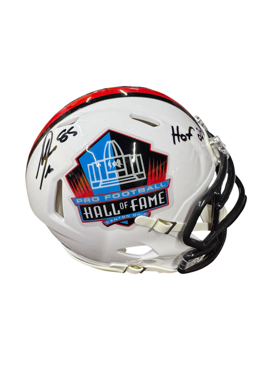 Los Angeles Chargers Antonio Gates Hand Signed Autographed White HOF Mini Helmet Beckett COA