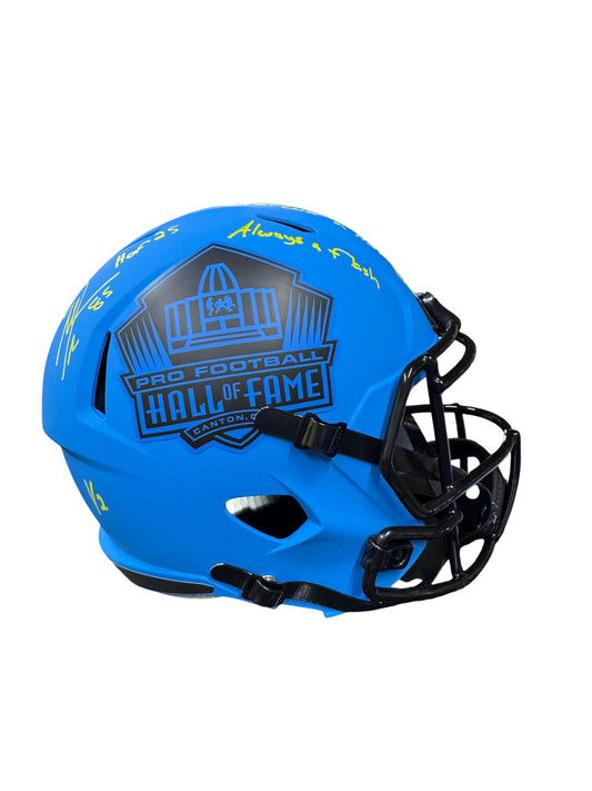 Los Angeles Chargers Antonio Gates Hand Signed Autographed White HOF Full Sized Replica Helmet Beckett COA