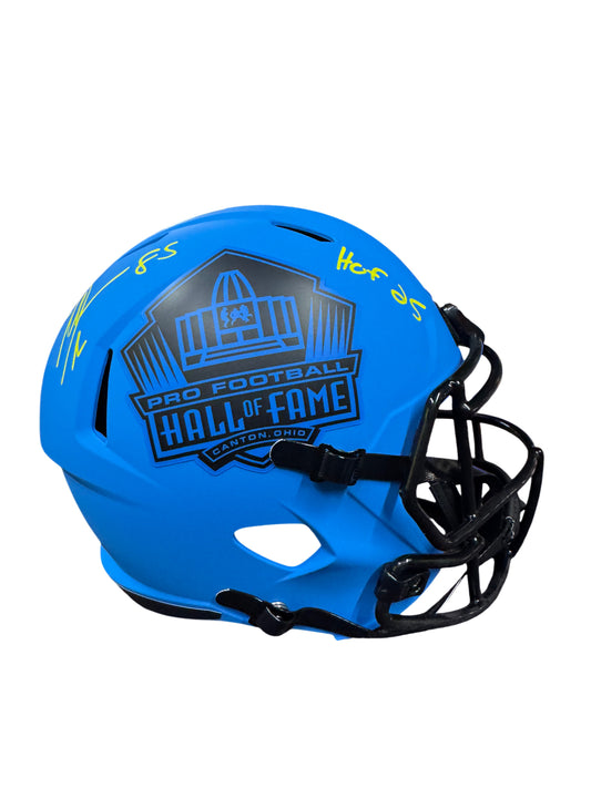 Los Angeles Chargers Antonio Gates Hand Signed Autographed Blue HOF Full Size Replica Helmet Beckett COA