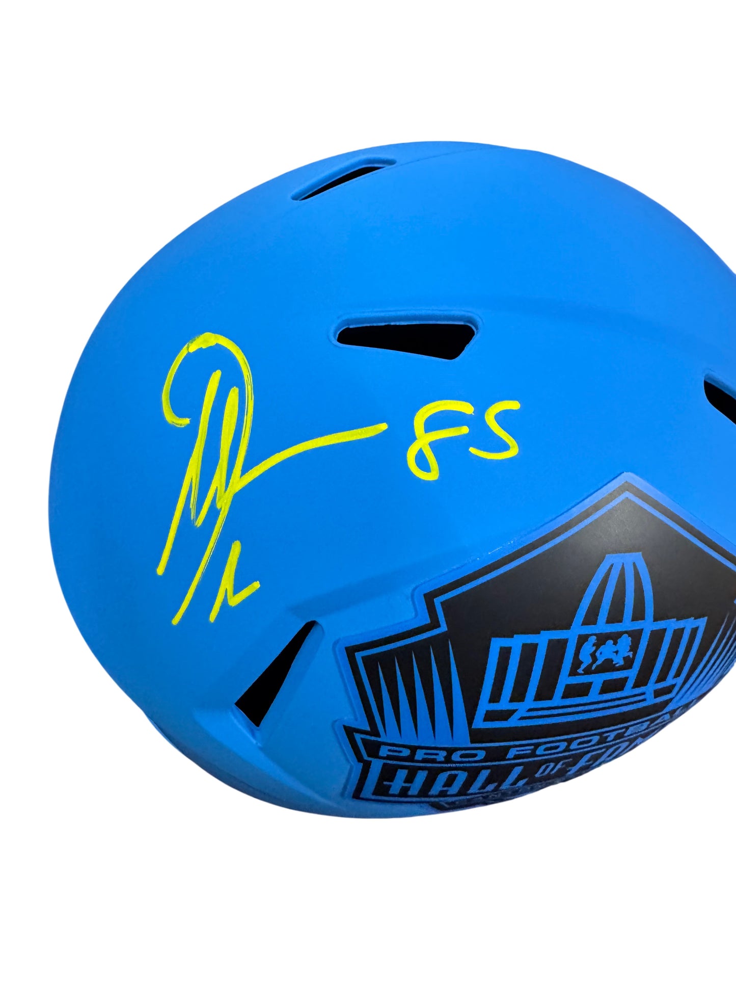 Los Angeles Chargers Antonio Gates Hand Signed Autographed Blue HOF Full Size Replica Helmet Beckett COA