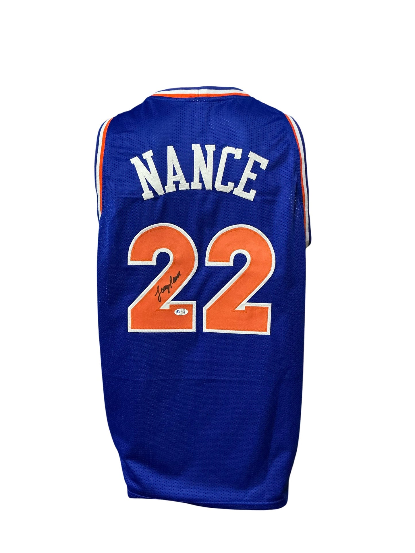 Cleveland Cavaliers Larry Nance Hand Signed Autographed Custom Blue Jersey FIVE STAR COA