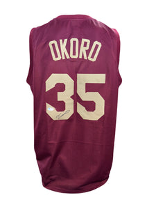 Cleveland Cavaliers Isaac Okoro Hand Signed Autographed Custom Wine Jersey COA