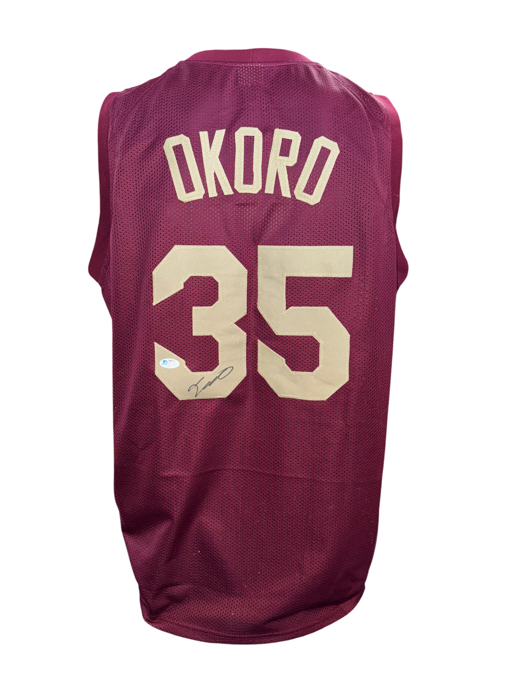 Cleveland Cavaliers Isaac Okoro Hand Signed Autographed Custom Wine Jersey COA