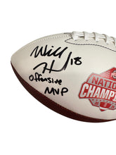 Load image into Gallery viewer, Ohio State Buckeyes Will Howard &amp; Cody Simon Hand Signed Autographed &quot;Offensive MVP&quot; &quot;Defensive MVP&quot; Inscriptions 2024 National Champions Football Swau COA