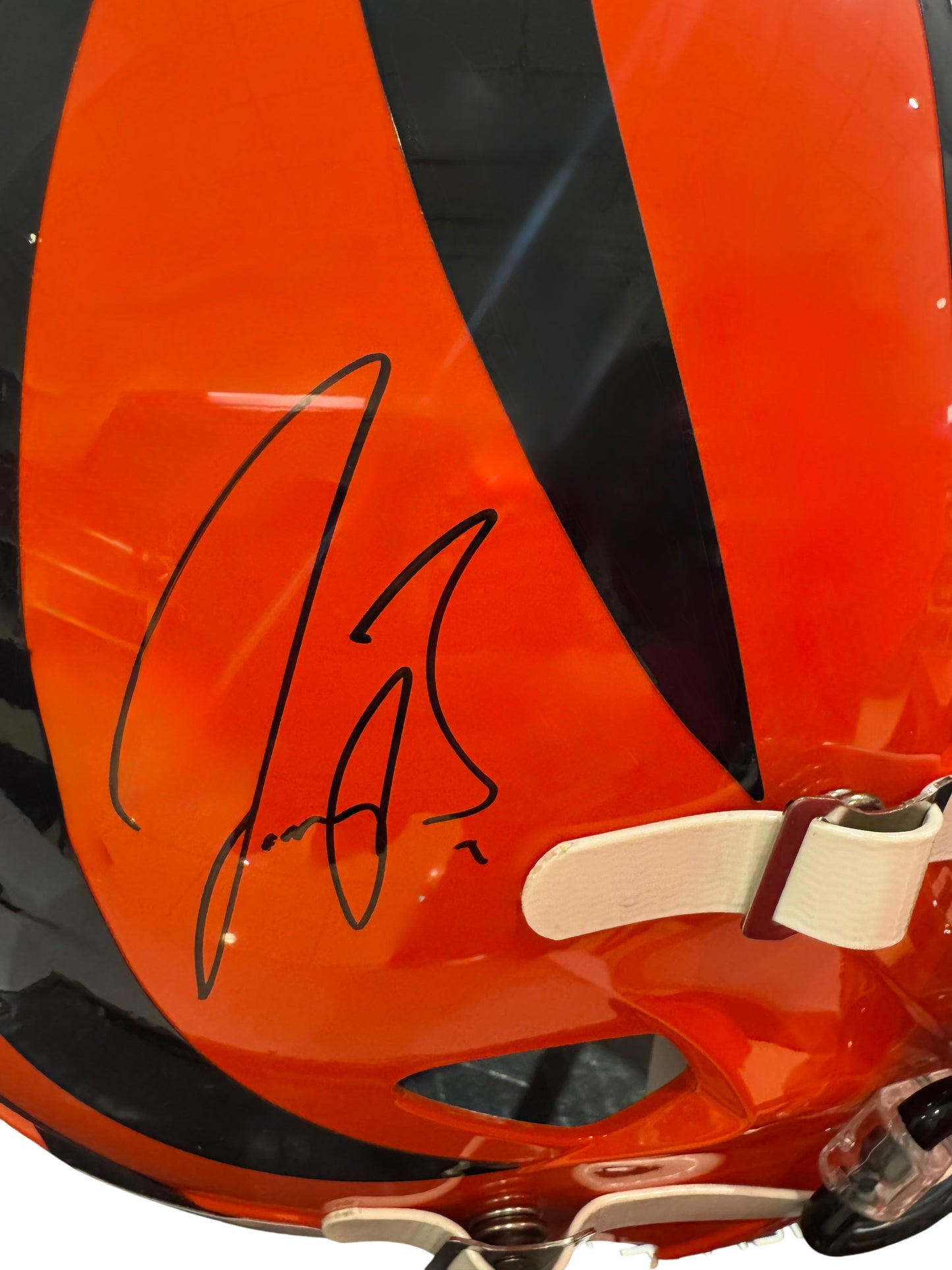 Cincinnati Bengals Joe Burrow Hand Signed Autographed Full Size Replica Helmet FANATICS COA