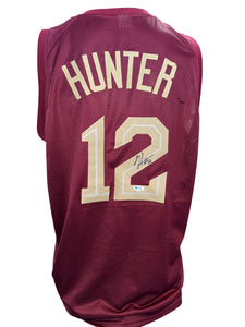 Cleveland Cavaliers De'Andre Hunter Hand Signed Autographed Custom Wine Jersey with COA