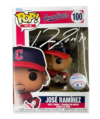 Cleveland Guardians Jose Ramirez Hand Signed Autographed Funko Pop with JSA COA