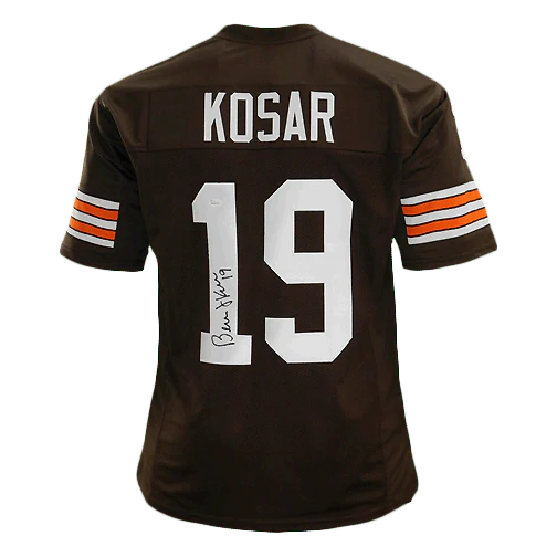 Cleveland Browns Bernie Kosar Hand Signed Autographed Custom Brown Jersey with COA