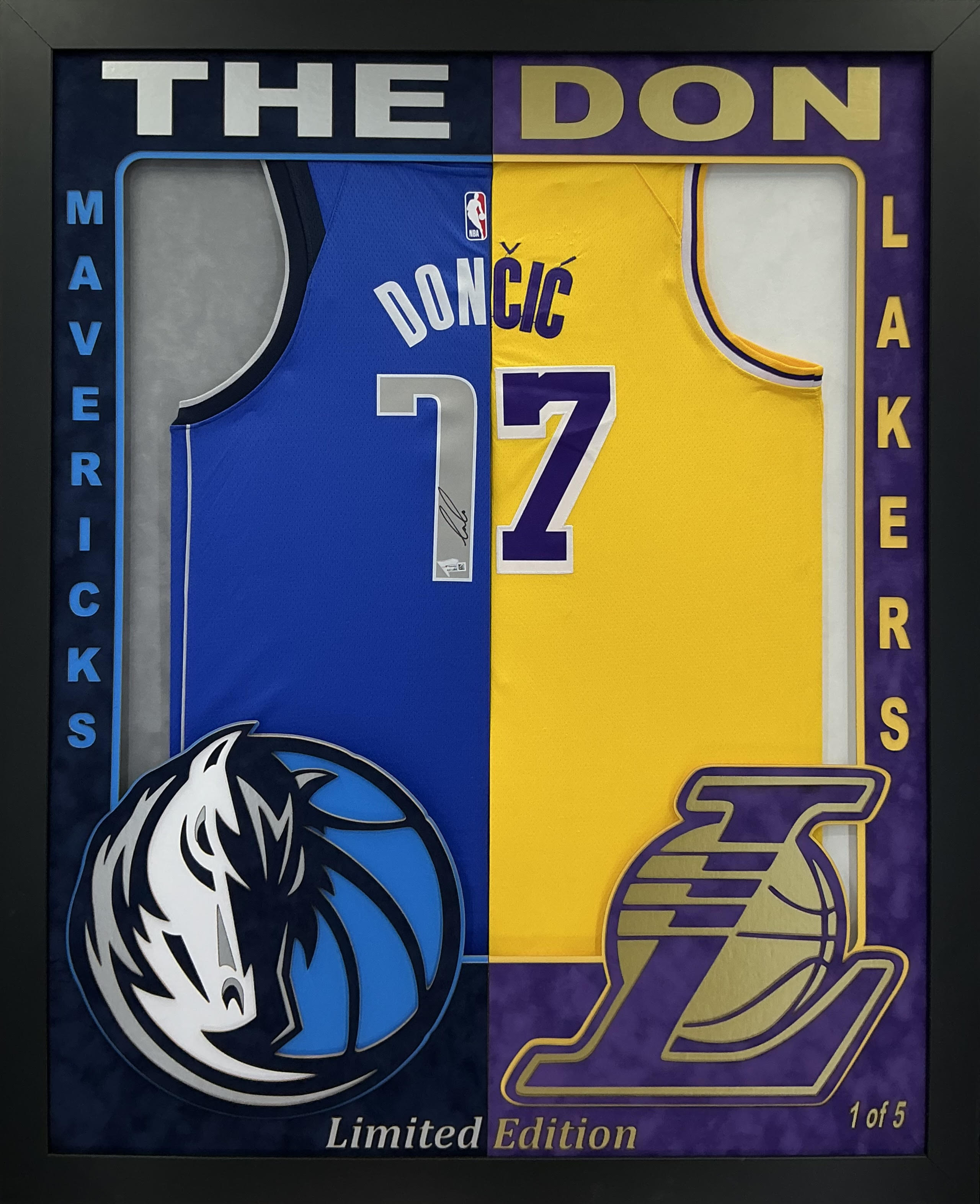 PSA 鑑定品 マキシ・クレバー サインユニフォーム Mavs Lakers Dallas Mavericks & Los Angeles Lakers Luka Doncic Hand Signed