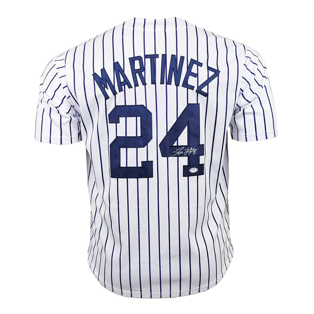 New York Yankees Tino Martinez Hand Signed Autographed Custom Pin Striped Jersey JSA COA