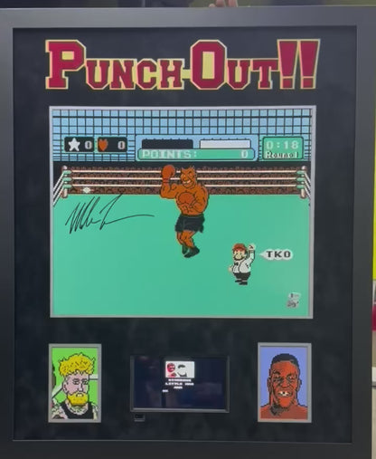 Mike Tyson Hand Signed Autographed Custom Framed 16x20 Photo with Gaming System Beckett and FITERMAN COA'S