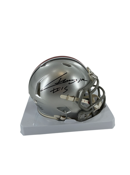 Chris Henry Signed Autographed Ohio State Buckeyes Mini Helmet Prime Time Witness