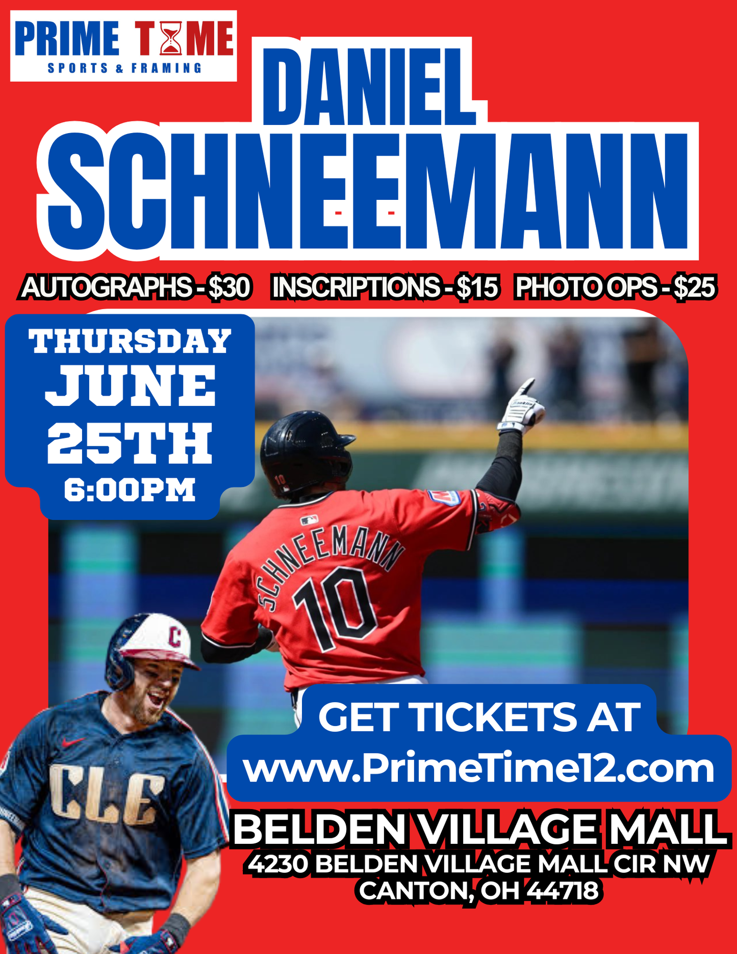 Mail-in or Drop off for Daniel Schneemann Autograph Signing