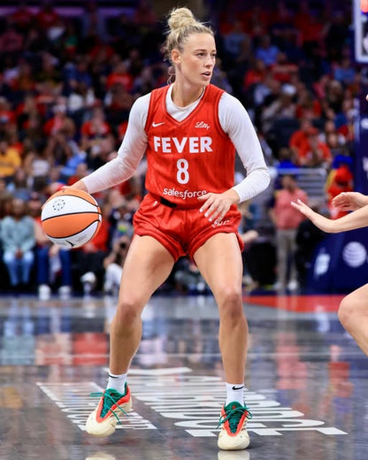 Sophie Cunningham WNBA Indiana Fever Superstar Hand Signed Game Used Adidas Shoes Worn & Autographed by Sophie with GAME USED Inscriptions Prime Time Witness