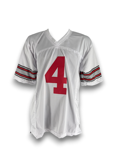 Pre-Sale Jeremiah Smith Hand Signed Autographed White Custom Jersey Signed in Black