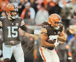 Cleveland Browns Kareem Hunt Hand Signed Autographed 16x20 Photo with JSA COA