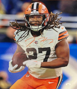 Cleveland Browns Kareem Hunt Hand Signed Autographed 16x20 Photo with JSA COA