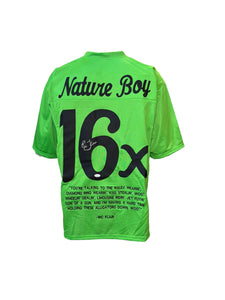 Ric Flair Hand Signed Autographed Custom Green Jersey with Famous Quote JSA COA