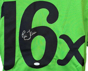 Ric Flair Hand Signed Autographed Custom Green Jersey with Famous Quote JSA COA