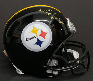 Terrell Edmunds Pittsburgh Steelers Signed Full Size Replica Helmet w/ "2018 #1 Pick" Inscription Beckett COA