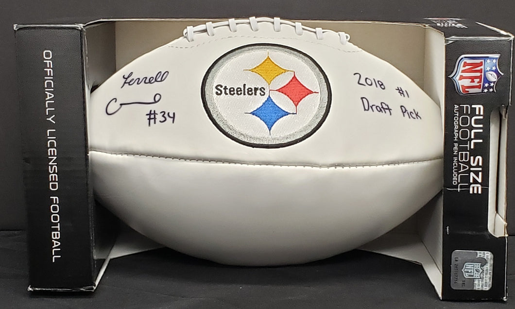 Terrell Edmunds Pittsburgh Steelers Signed Football w/ 