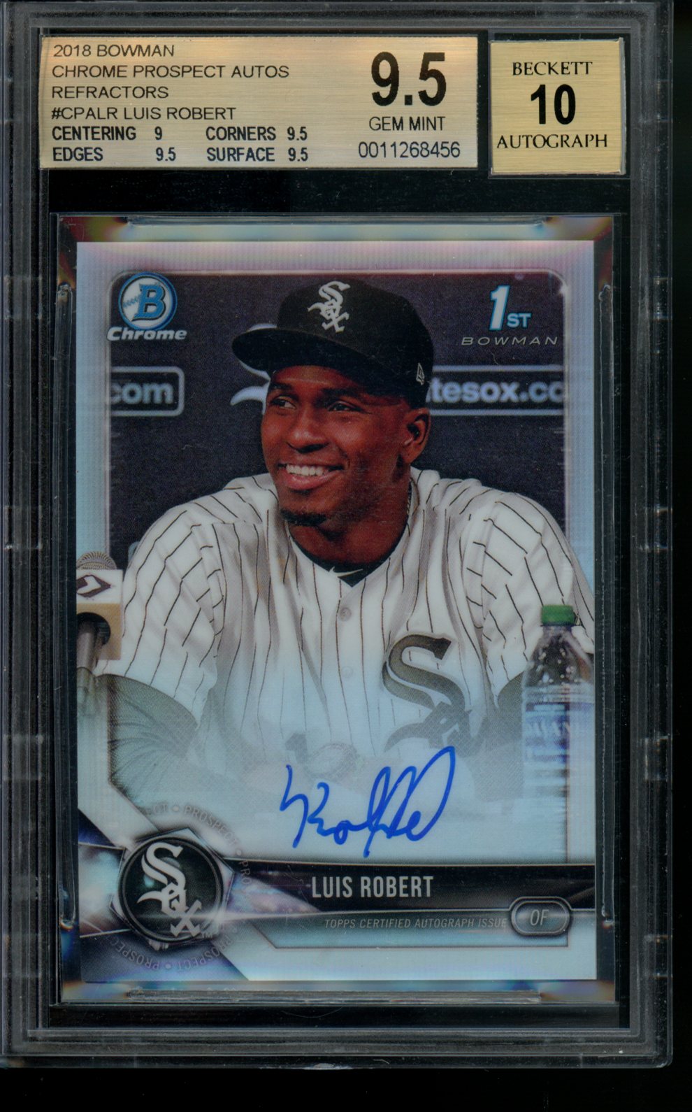 2018 Bowman #CPA-LR Luis Robert Chrome Prospect Autographs BGS 9.5 Mint+