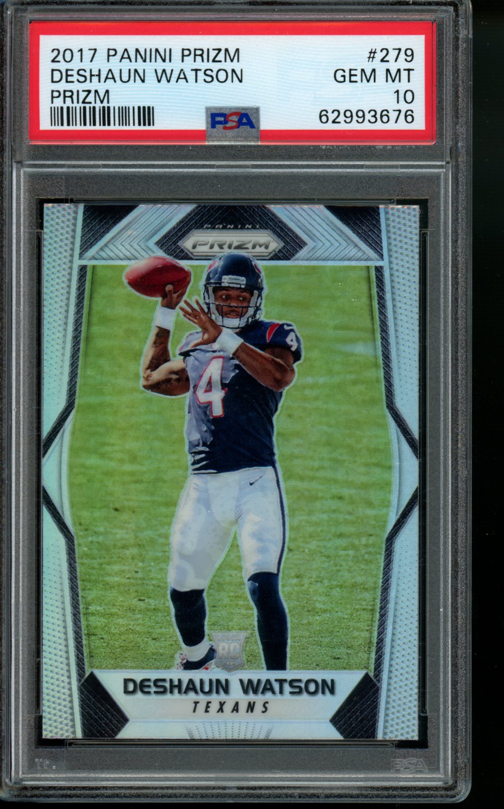 2017 Panini Prizm # Deshaun Watson Silver PSA 10 Gem Mint