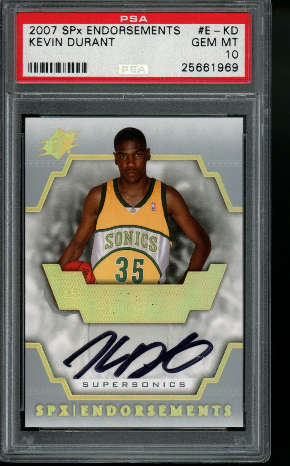 2007 #E-KD Kevin Durant Endorsements PSA 10 Gem Mint