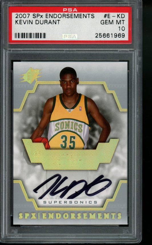 2007 #E-KD Kevin Durant Endorsements PSA 10 Gem Mint
