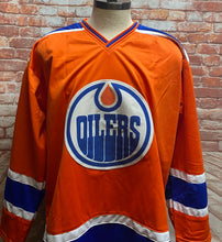 Load image into Gallery viewer, Grant Fuhr Edmonton Oilers Signed Orange Jersey JSA COA