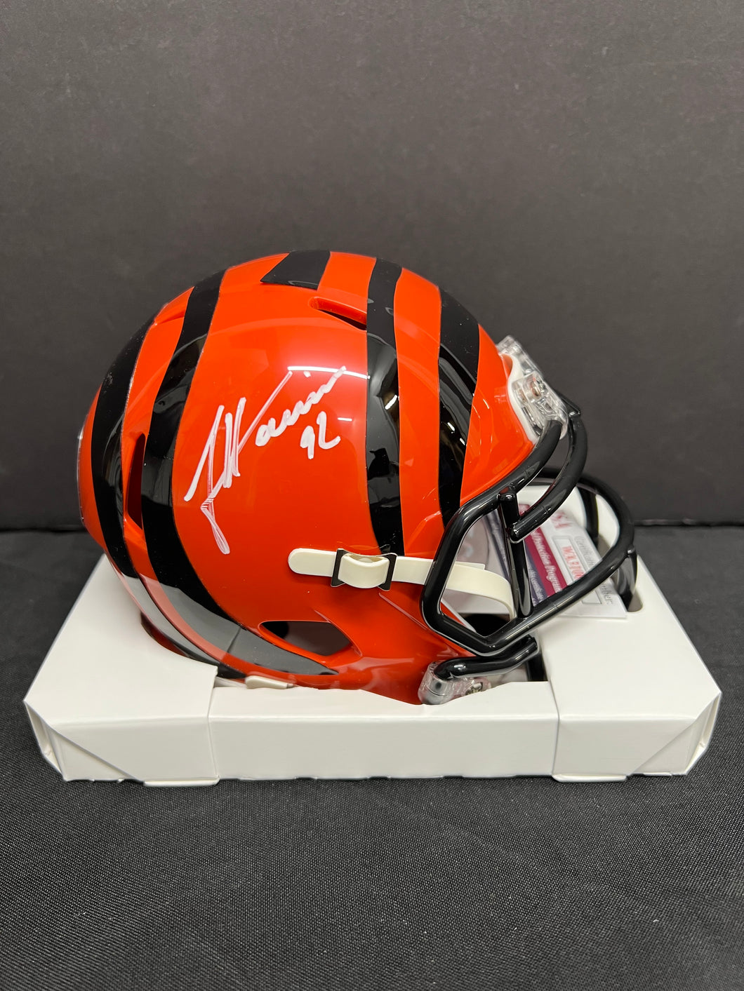 Cincinnati Bengals James Harrison Signed Speed Mini Helmet with JSA COA