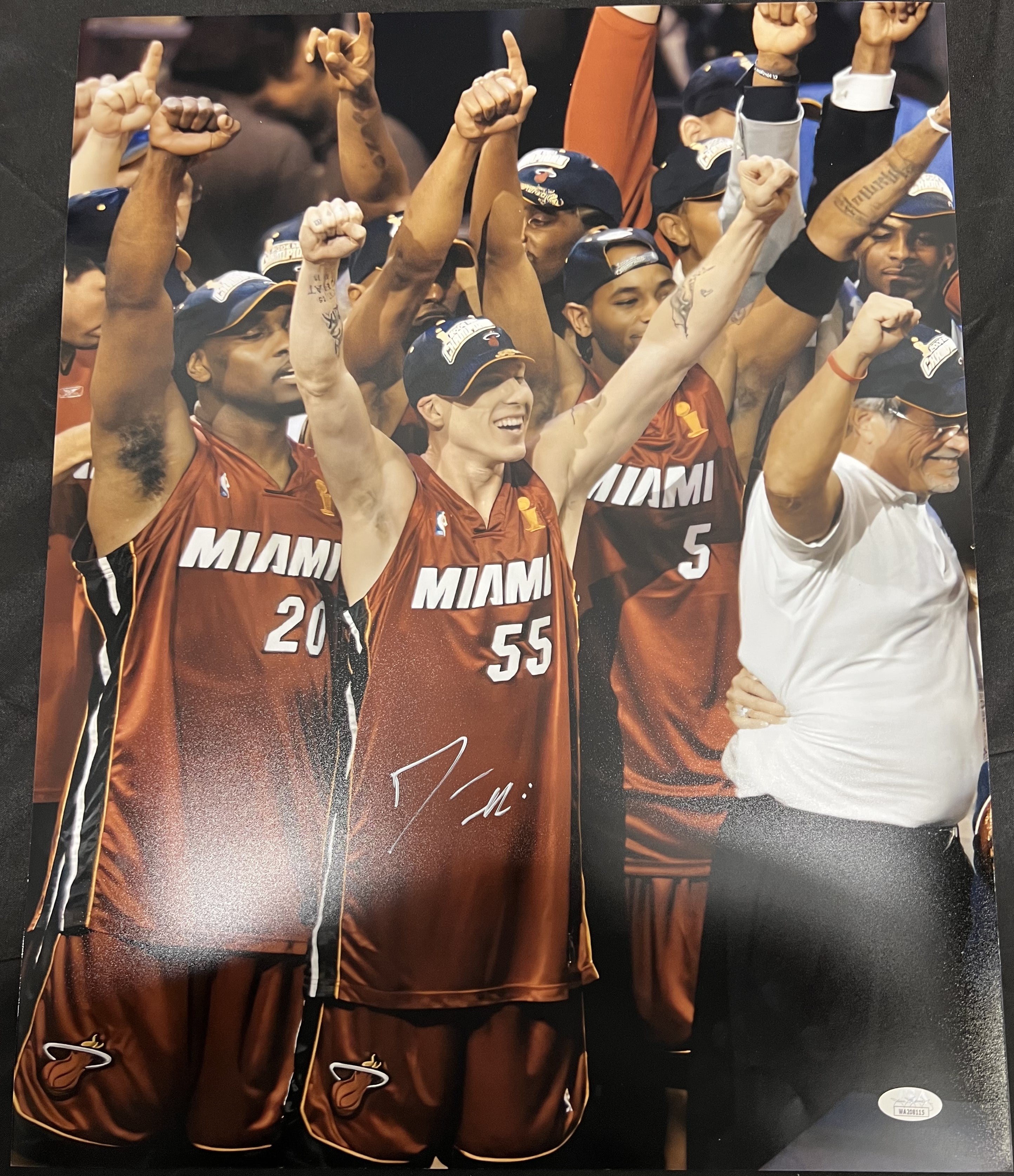 Jason Williams Signed Miami Heat Throwback Floridians Jersey (JSA COA) 06  Champs