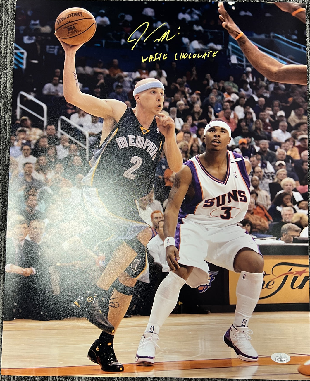 Memphis Grizzlies Jason Williams Signed 16x20 with WHITE CHOCOLATE  Inscription with JSA COA