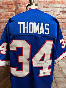 Buffalo Bills Thurman Thomas Signed Prostyle Custom Jersey with Beckett COA