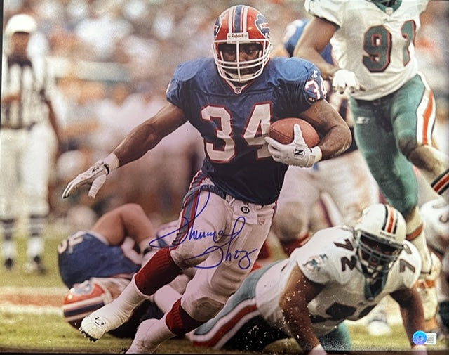 Buffalo Bills Thurman Thomas Signed 16x20 with Beckett COA