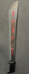 Ari Lehman Friday the 13th Signed Machete with Red "Kill For Mother" and "Jason 1" Inscription with JSA COA