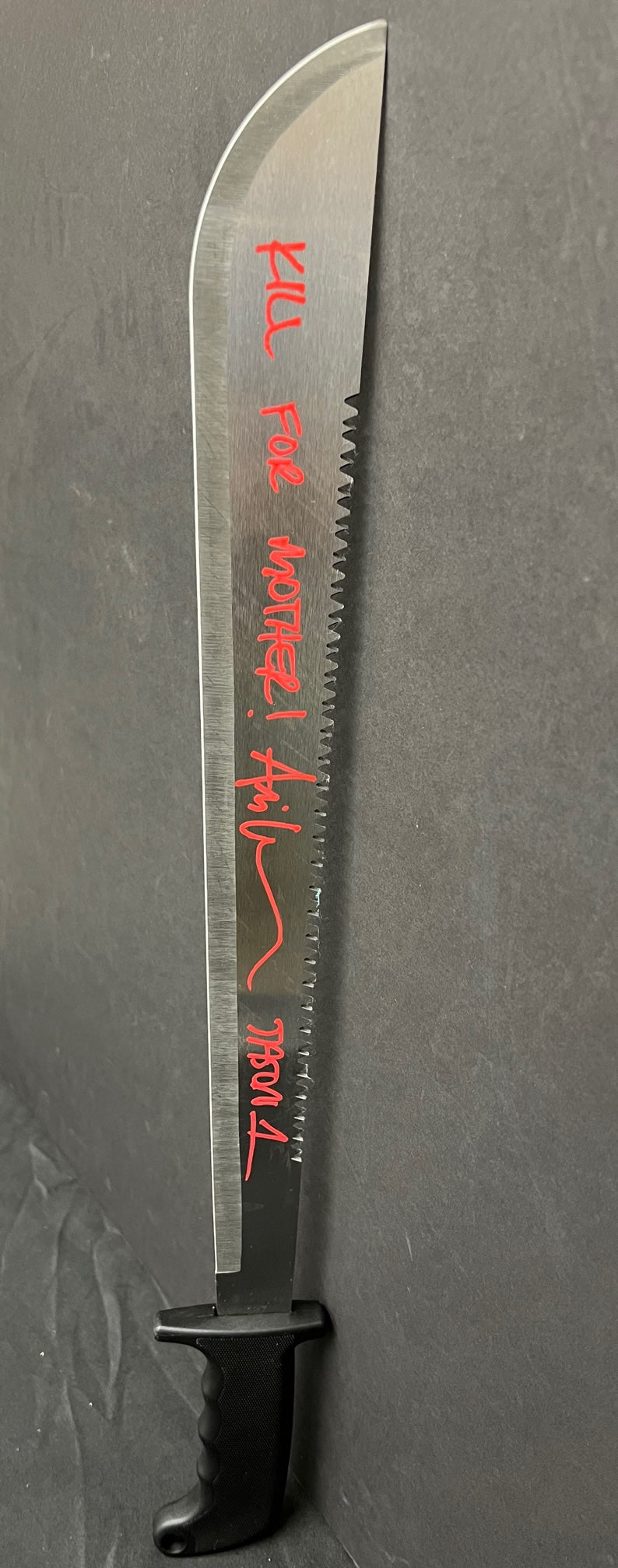 Ari Lehman Friday the 13th Signed Machete with Red 