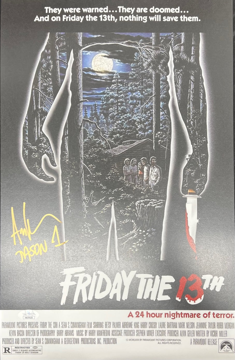 Friday the 13th Ari Lehman Signed 11x17 Movie Script with JSA COA