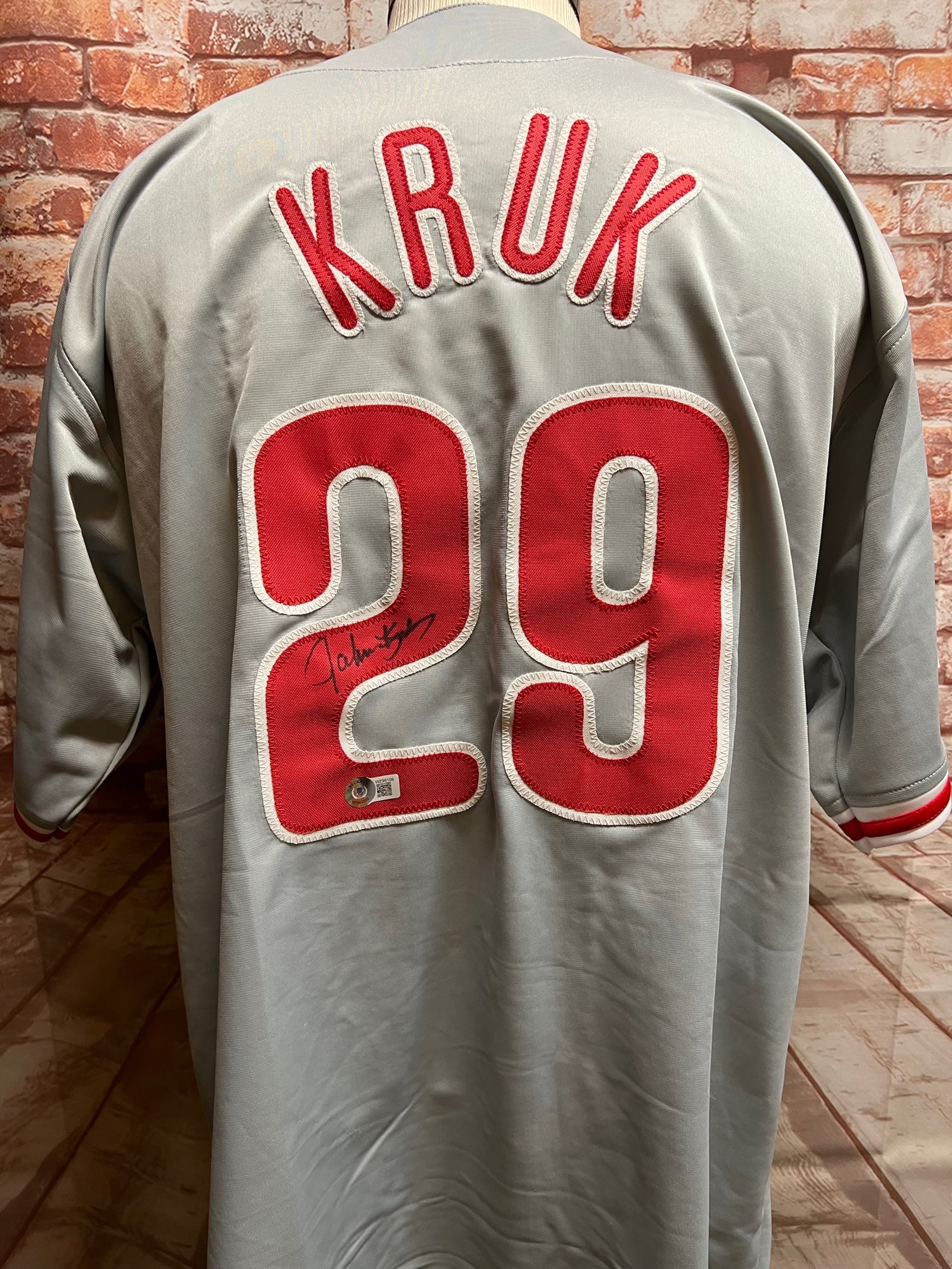 John Kruk Game Worn Signed Jersey 1987 San Diego Padres Phillies Beckett