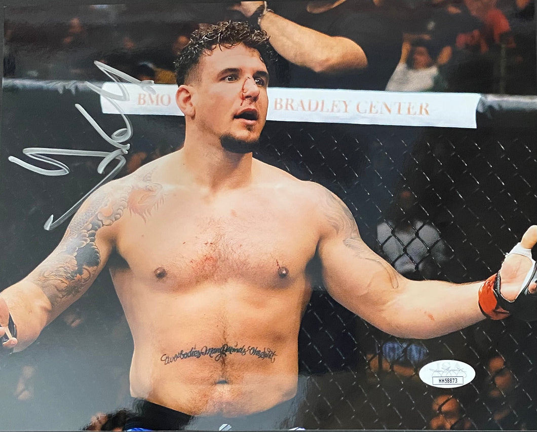 Frank Mir UFC MMA Signed 8x10 Bloody Nose With JSA COA
